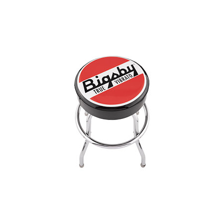 Bigsby Bigsby Round Logo Barstool Red and White 24"