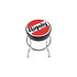 Bigsby Round Logo Barstool Red and White 24" Bigsby