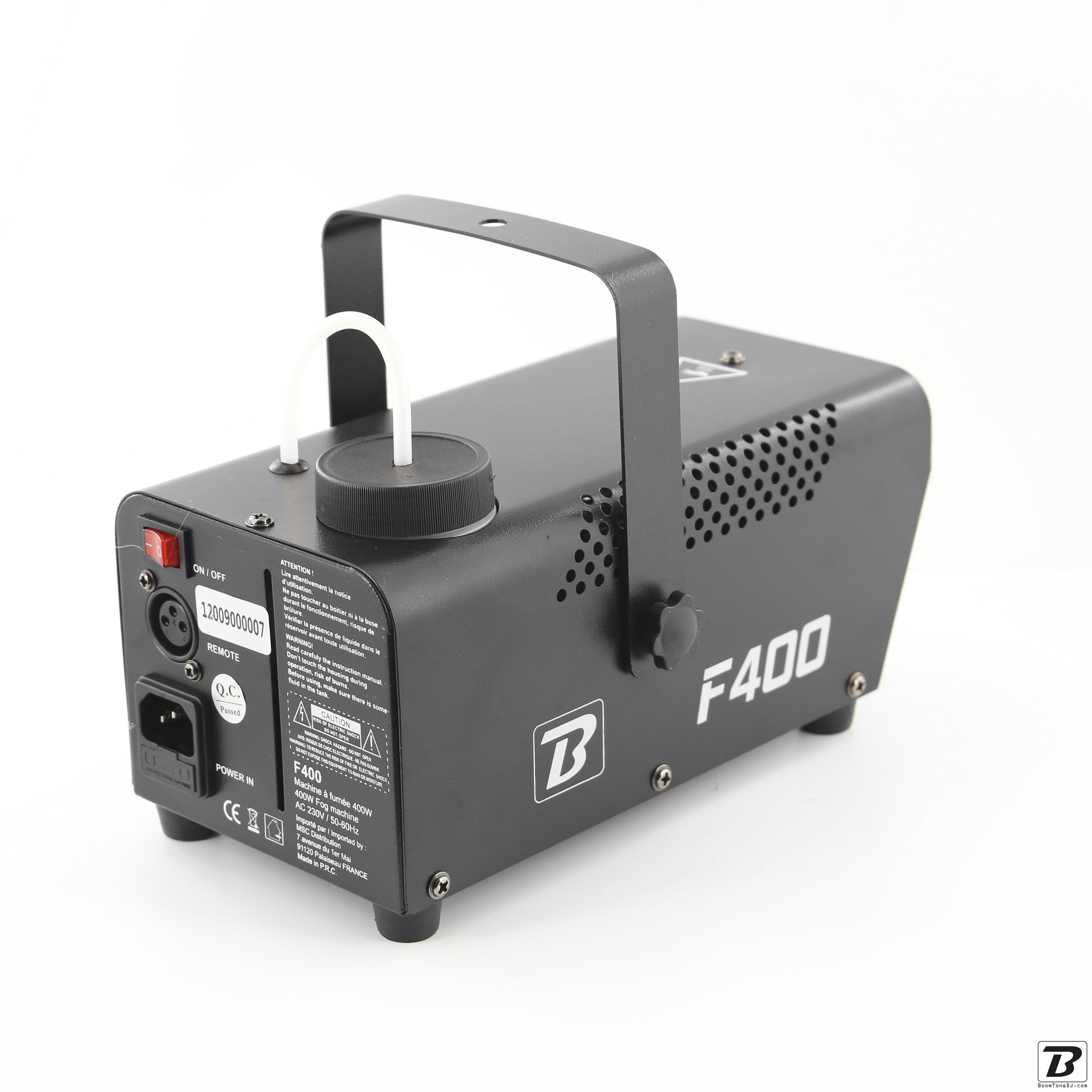BOOMTONE Machine à fumée F400 noir & Ibiza SMOKE5L-HD Liquide à fumée haute  densité