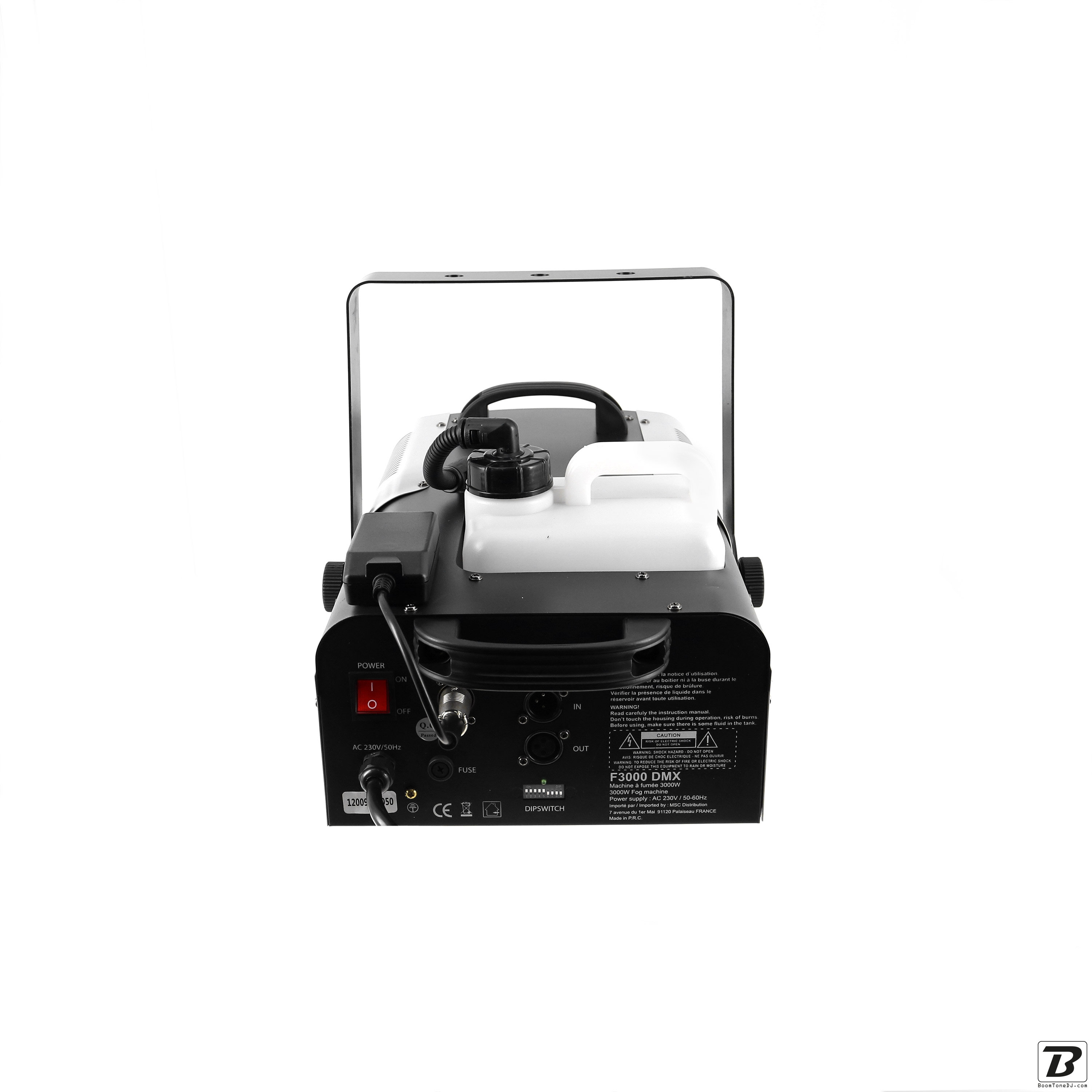 BOOMTONE DJ F3000 - Machine à fumée 3000 W livrée avec télécommande filaire  et sans fil
