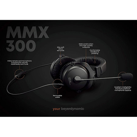 Câble De Casque De Rechange Pour Beyerdynamic MMX300 2ème Génération - 1,3 M - Contrôle Microphone Et Son - Cuivre OFC