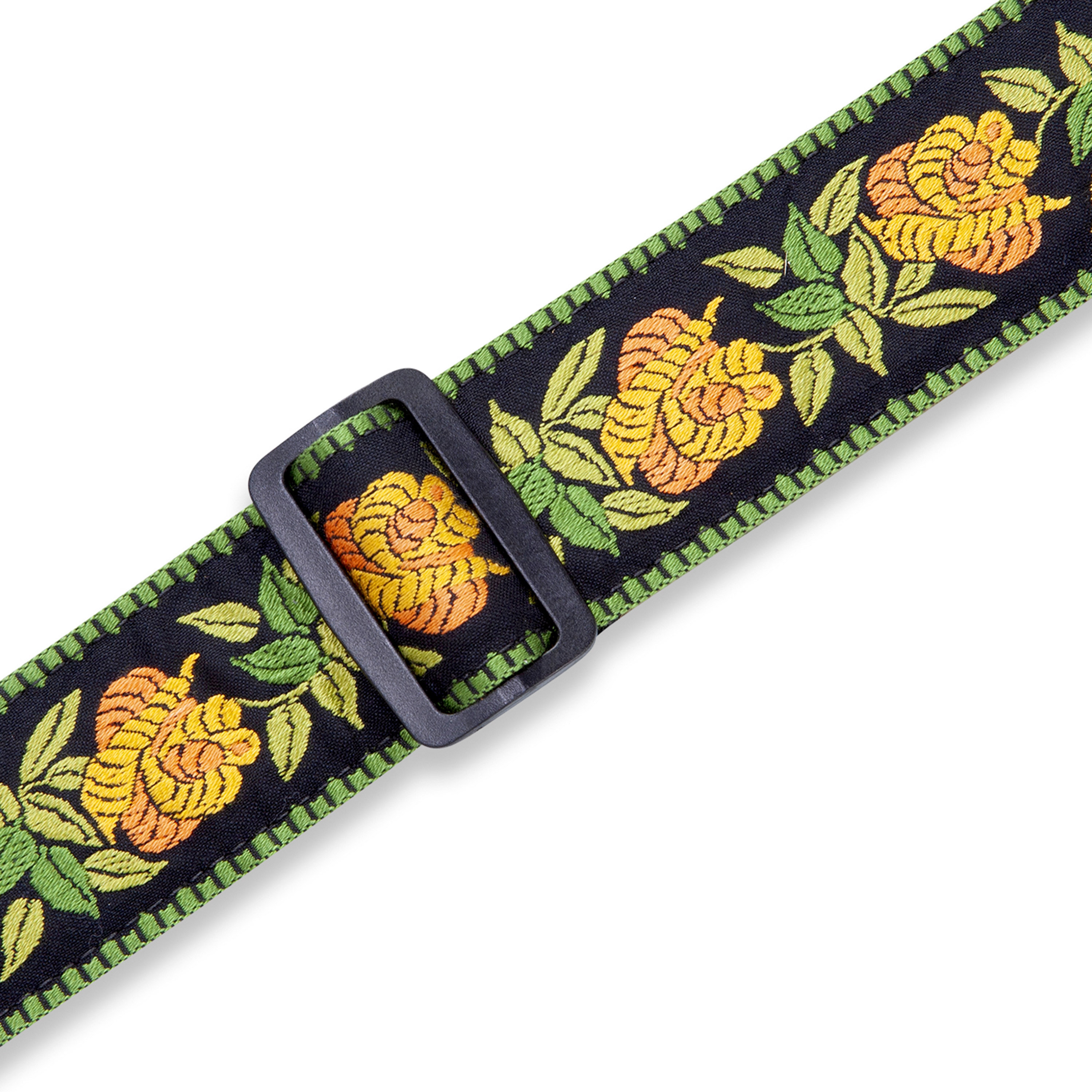 Sangle De Guitare Levy's Leathers En Jacquard Asiatique - 5,1 Cm, Réglable, Extrémités Cuir