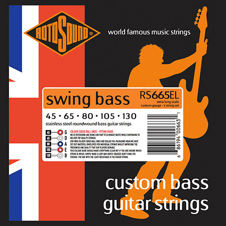 Fender Super 7250L Bass, Pure Nickel, Cordes pour Basse, 40-100