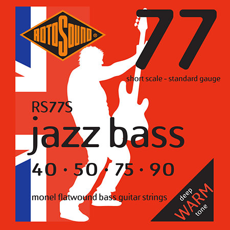 Rotosound RS77S Jazz Bass 77 Monel Flatwound Short 40/90