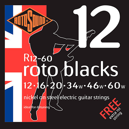 Rotosound R12-60 Roto Blacks Nickel Detuning 12/60