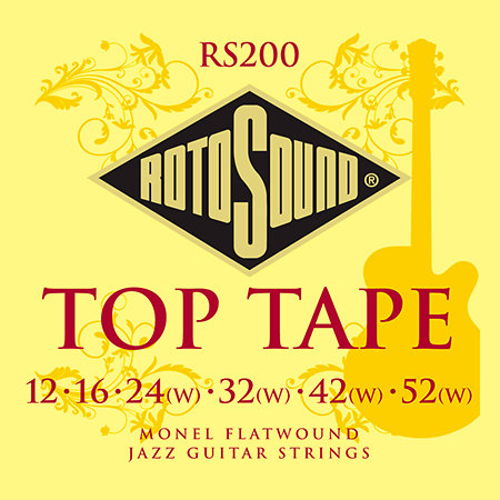 Rotosound RS200 Top Tape Monel Flatwound 12/52
