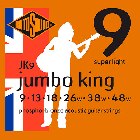 Rotosound JK9 Jumbo King Phosphor Bronze Super Light 9/48