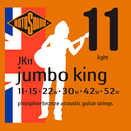 Rotosound JK11 Jumbo King Phosphor Bronze Light 11/52