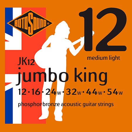 Rotosound JK12 Jumbo King Phosphor Bronze Medium Light 12/54