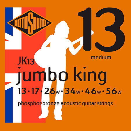 Rotosound JK13 Jumbo King Phosphor Bronze Medium 13/56
