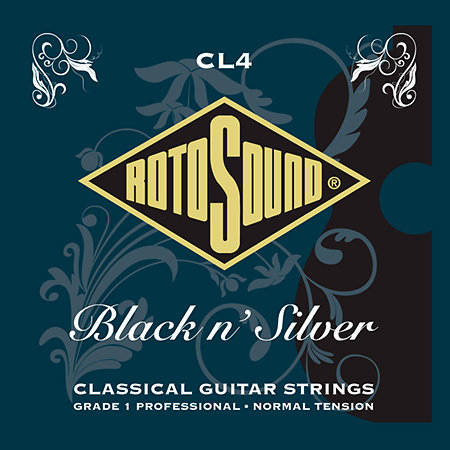 CL4 Grade 1 Black N Silver Classical Normal Tension Rotosound