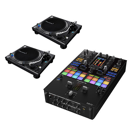 Pioneer DJ DJM-S11 + 2x PLX-1000