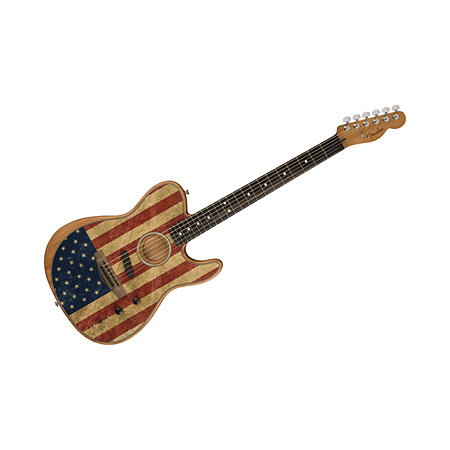 Fender American Acoustasonic Telecaster Ebony Fingerboard Flag