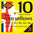 R10-7 Roto Yellows Nickel Regular 7 Cordes 10/56 Rotosound