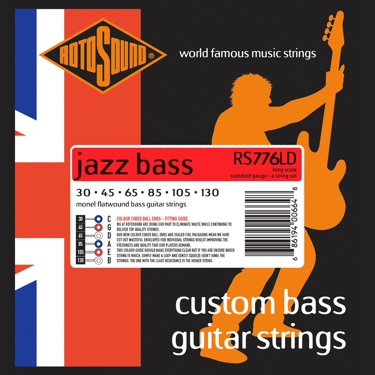 Cuerdas Rotosound para bajo eléctrico JAZZ 77 ONEL FLATWOUND 4-cuerdas