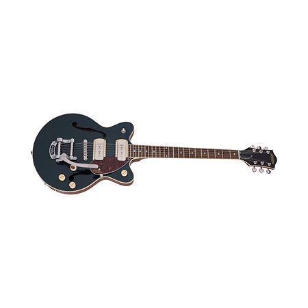 G2655T-P90 Streamliner Jr Double-Cut P90 Bigsby Two-Tone Midnight Sapphire and Vintage Mahogany Stain Gretsch Guitars