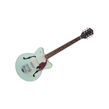Gretsch Guitars G2655T-P90 Streamliner Jr Double-Cut P90 Bigsby Two-Tone Mint Metallic and Vintage Mahogany Stain
