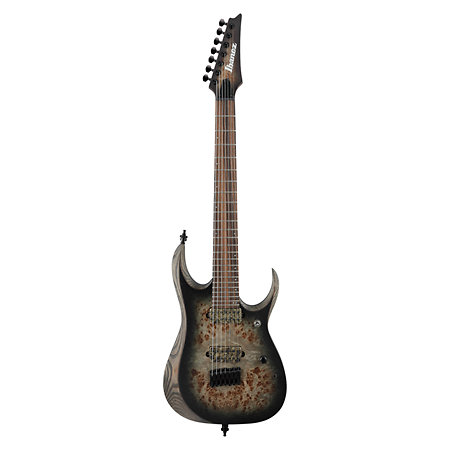 RGD71ALPA RGD Axion Label Charcoal Burst Black Stained Flat 7 cordes Ibanez
