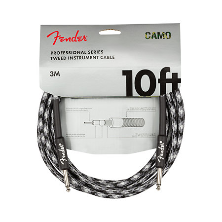 Fender Professional Series Instrument Cable Straight/Straight 10' Winter Camo
