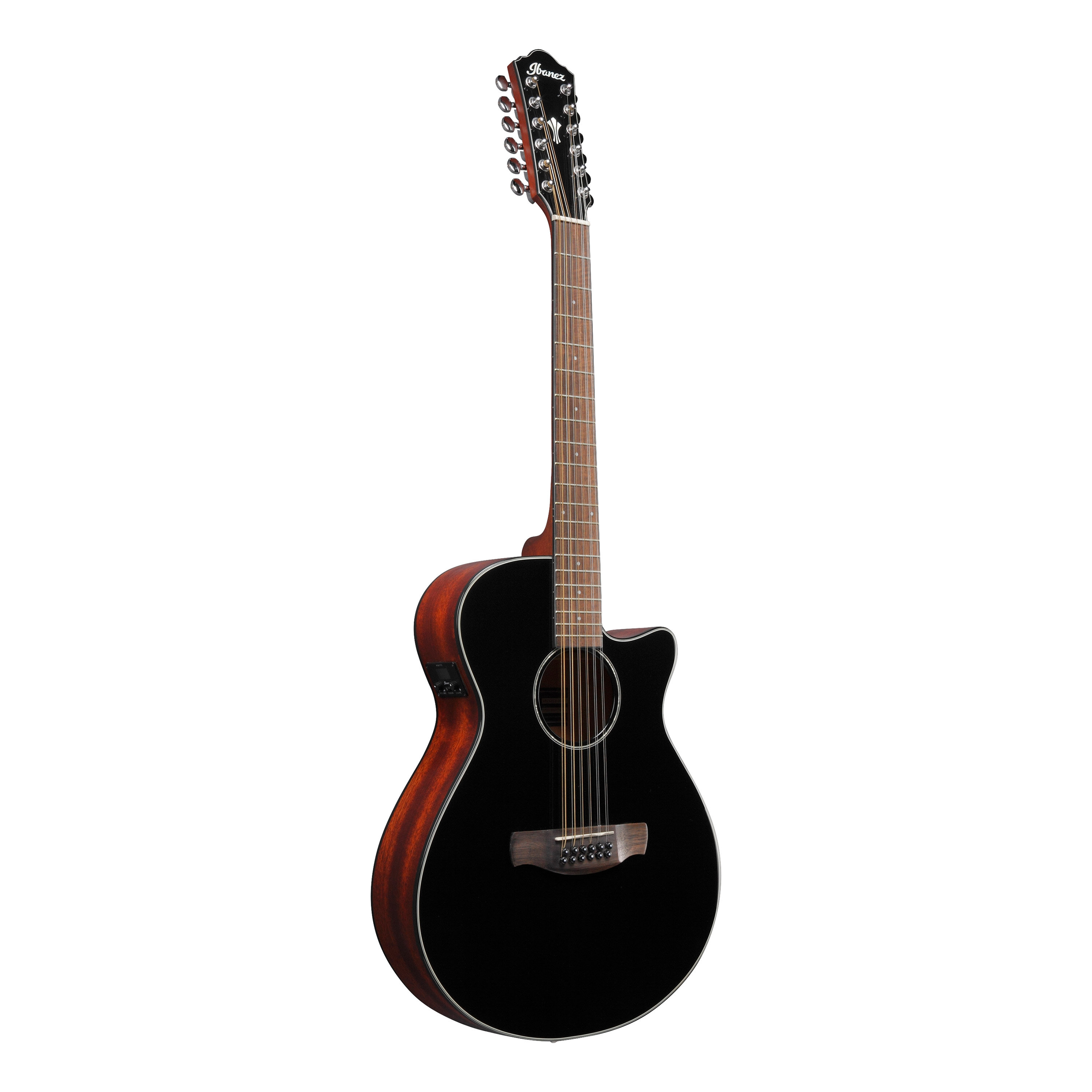 Ibanez AEG5012 Black High Gloss 12 cordes Guitare Electro 12 Cordes