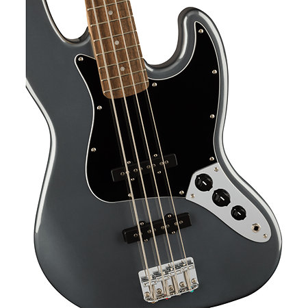 Affinity Jazz Bass Laurel Charcoal Frost Metallic Squier by FENDER