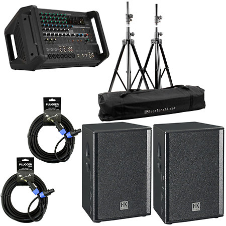 Pack Premium PR:O 12 + Mixer EMX5 + Câbles + Pieds HK Audio