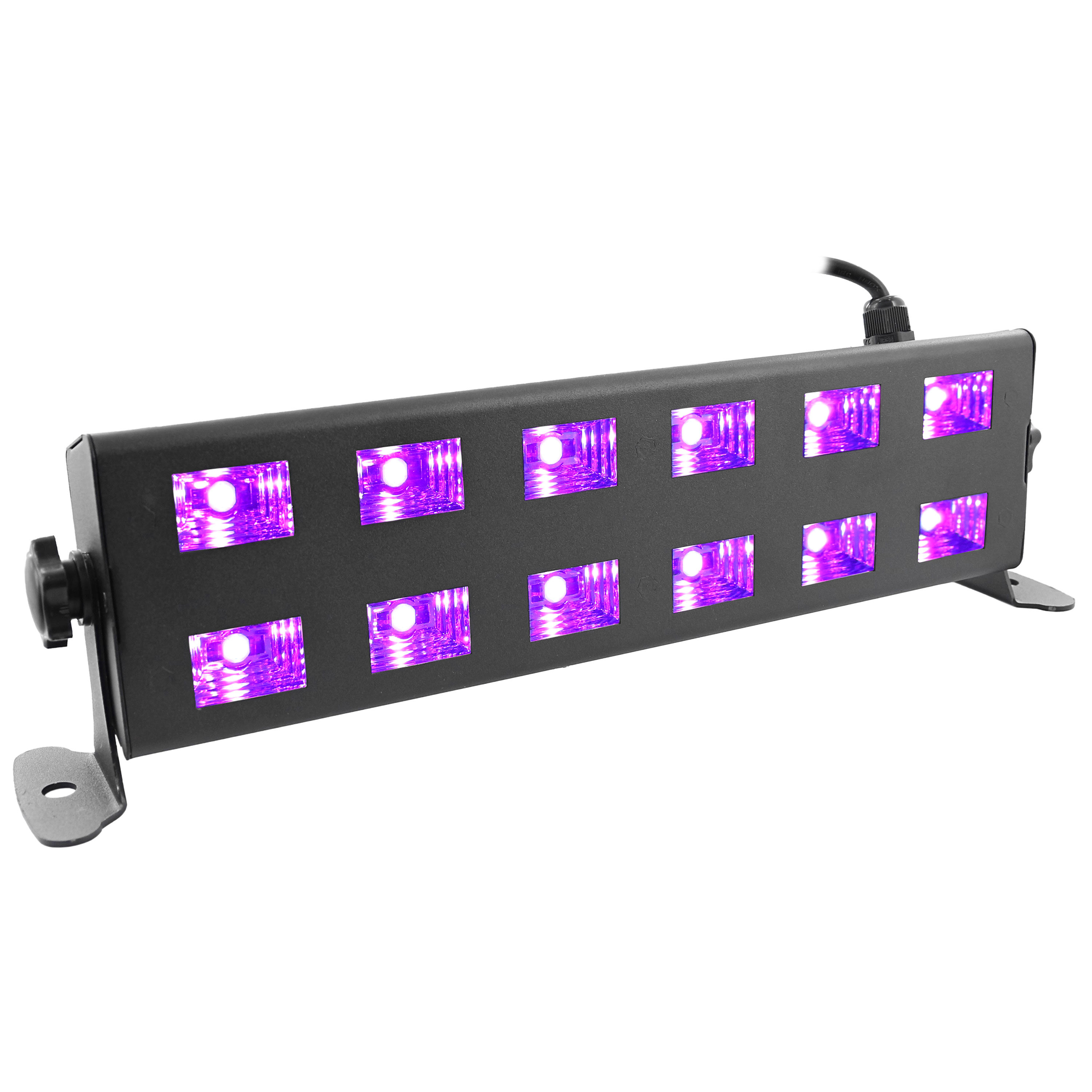Boomtone DJ UV LED BAR 12X1W Noir - Barre de lumière noire puissante et