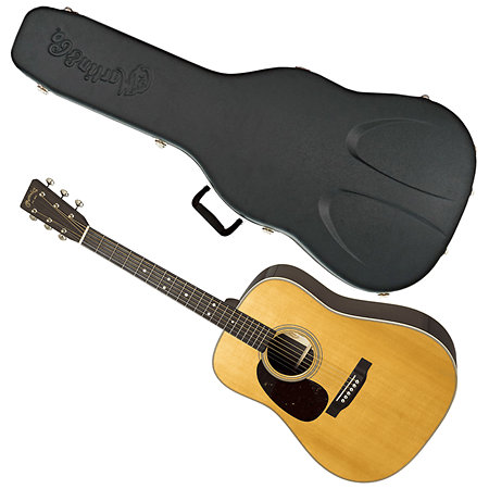 Martin Guitars D28-L Standard Natural Gaucher + étui