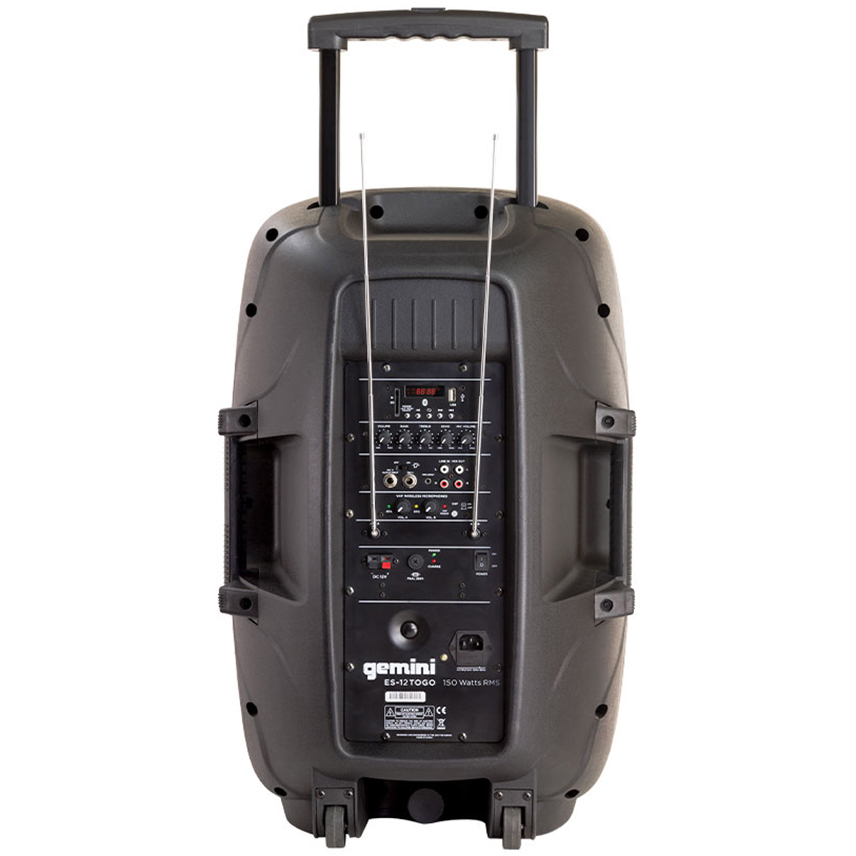 Enceinte Portable Gemini AS-12TOGO - 1500W, Bluetooth, Batterie Longue Durée - Parfaite Pour DJ, Fêtes Et événements Extérieurs