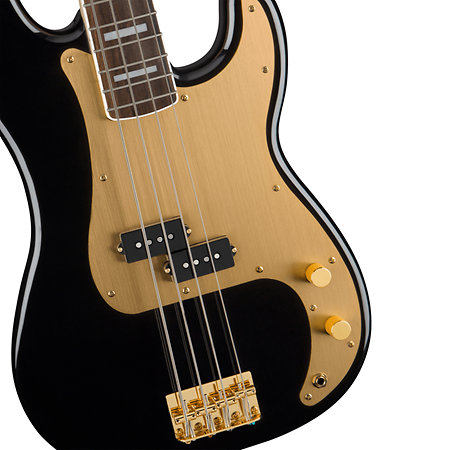 40th Anniversary Precision Bass Gold Edition Black Squier by FENDER
