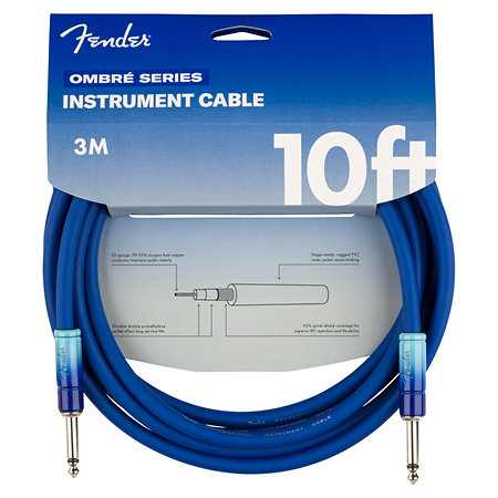 Fender 10' Ombré Cable Belair Blue 3 Mètres