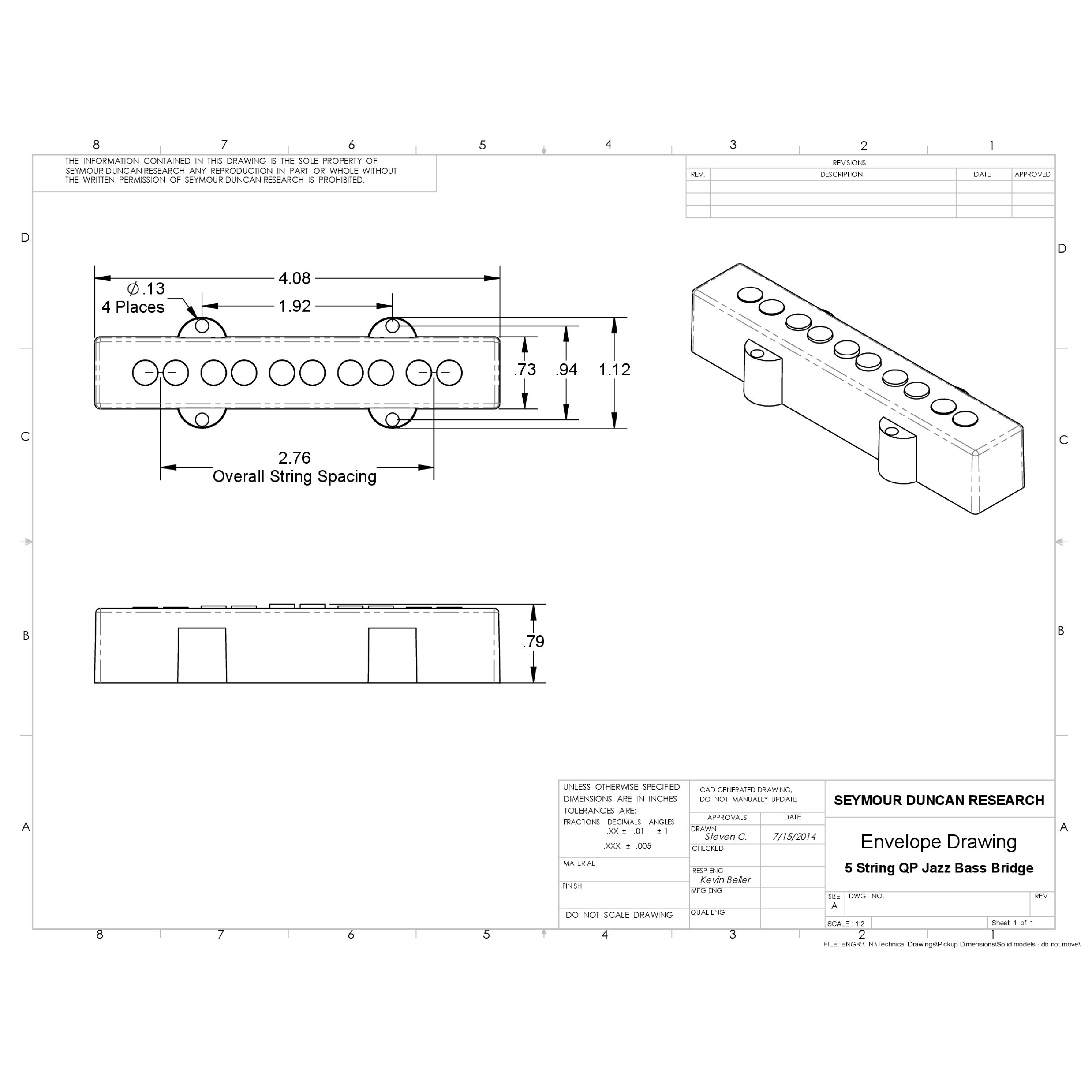 Seymour Duncan SSJ 5–3N Quarter (5–pound Jazz Bass String Pour