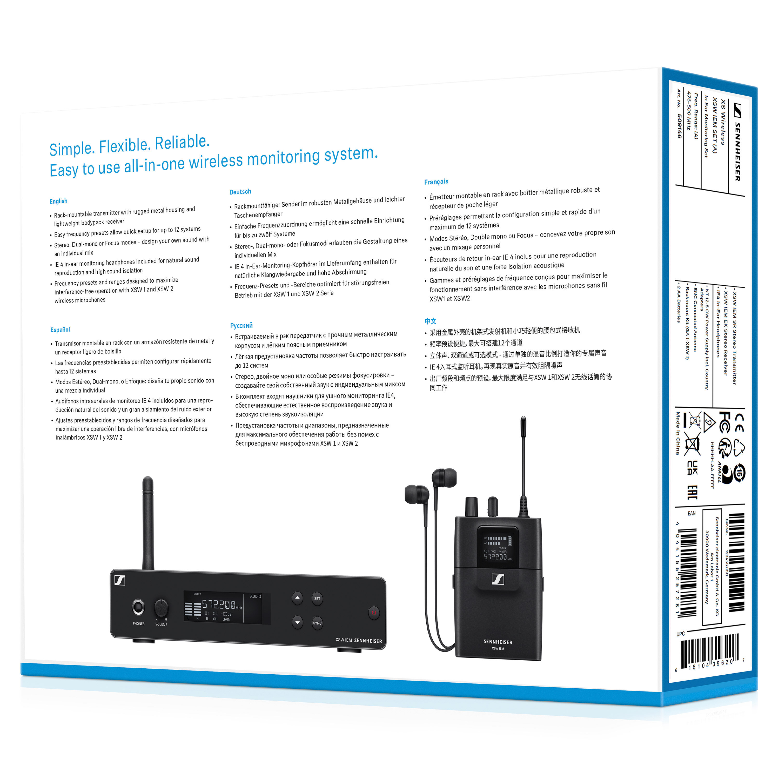 Sennheiser XSW IEM Set (C) Système Ear Monitor