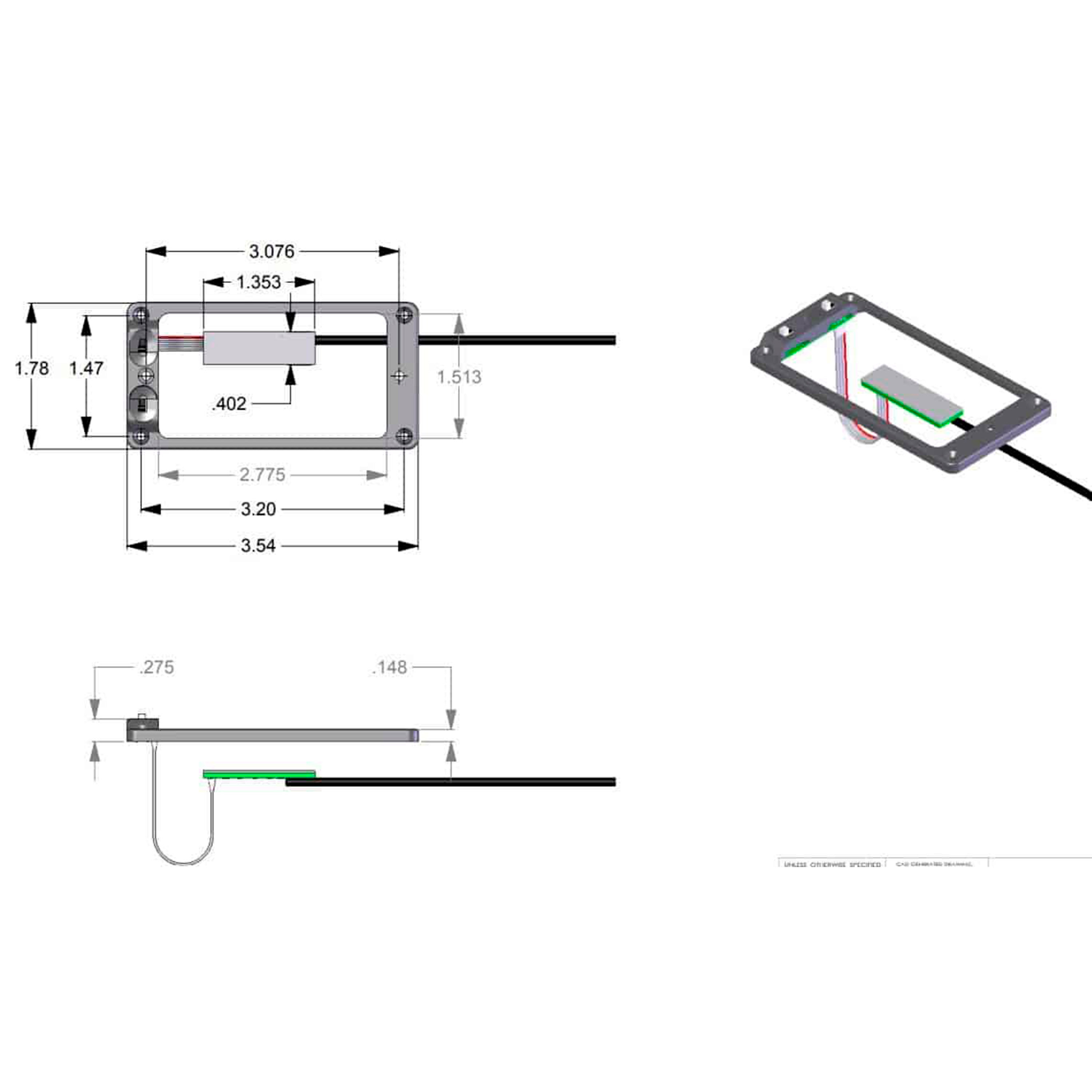 TS1 Triple Shot Mounting Ring Flat Black Pièces Détachées Guitare Seymour Duncan