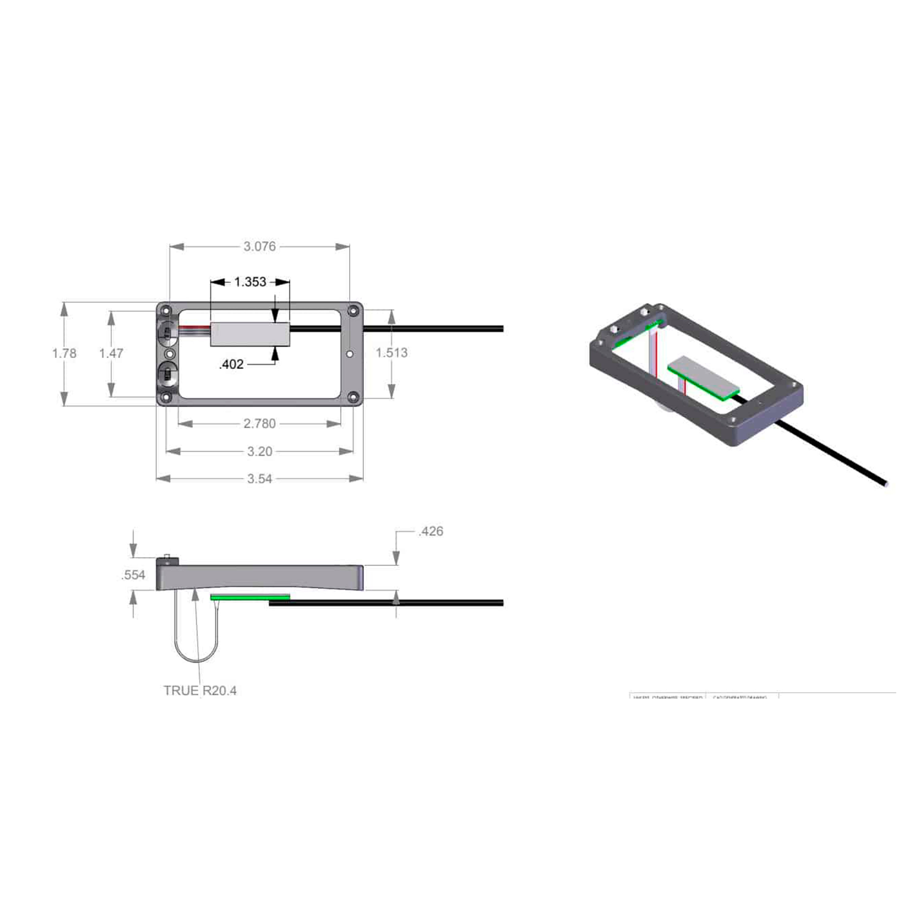 Seymour Duncan TS2SC Triple Shot Mounting Ring Arched Set Cream Pièces Détachées Guitare