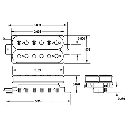 AHB-10S Blackouts HB Coil Pack System Seymour Duncan