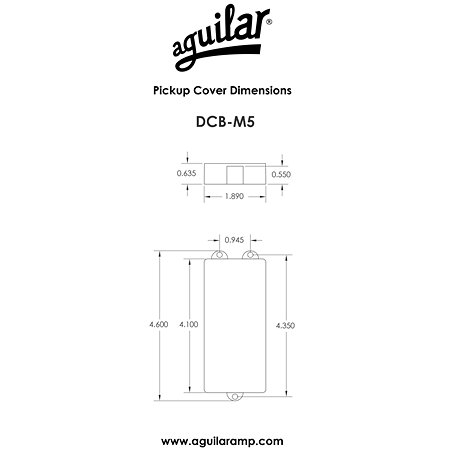 Aguilar DCB-M5 M Series Dual Ceramic Bridge Black 5 Strings