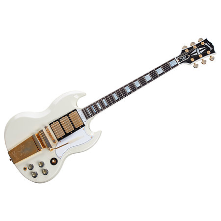Gibson 1963 Les Paul SG Custom Maestro Vibrola Classic White Ultra Light Aged