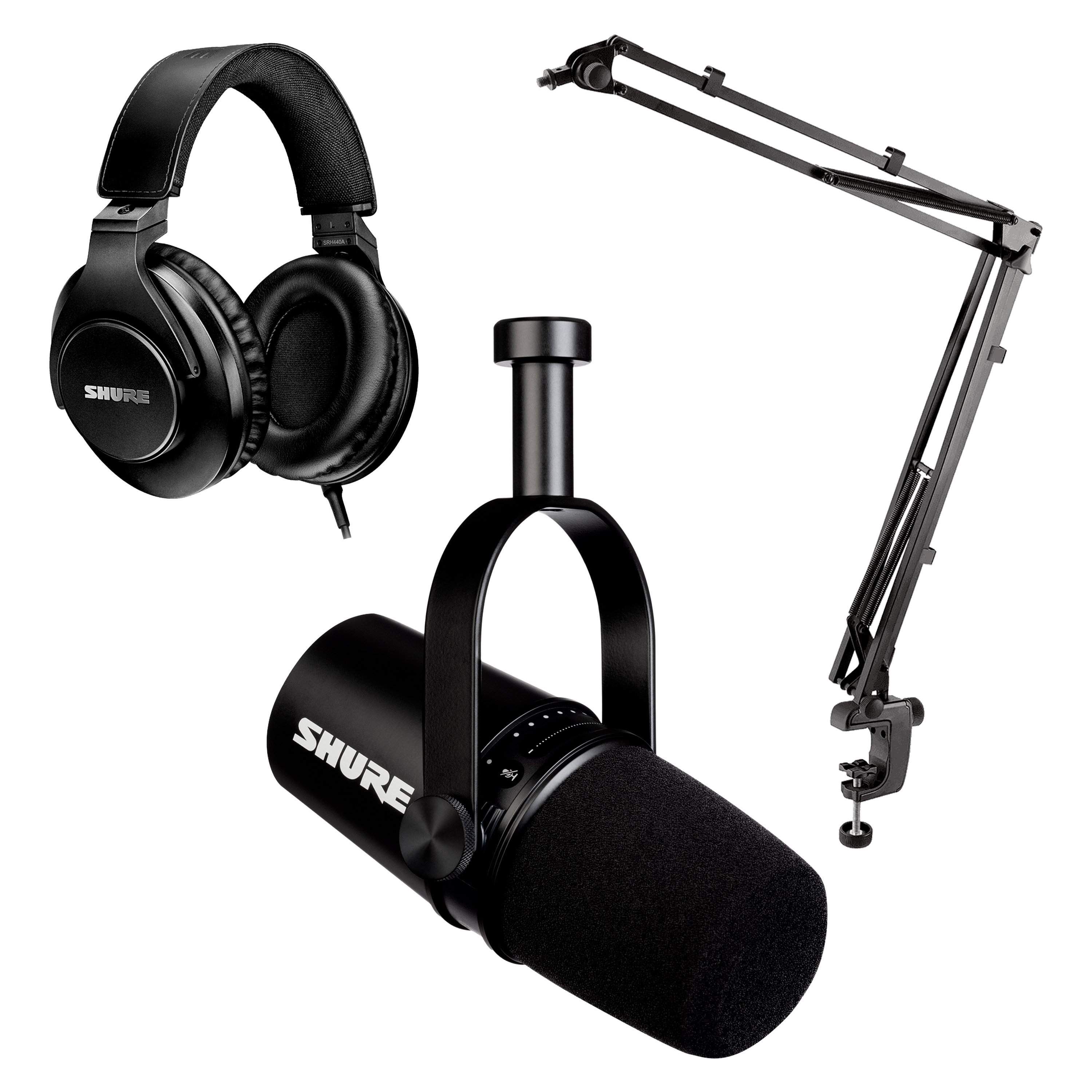 Shure MV7 K Bundle - Sets podcast & broadcast SonoVente.com