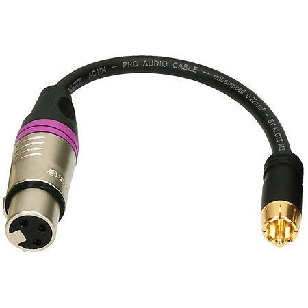 Câble adaptateur Jack 6.35mm mâle / 2x RCA mâle 2m KLOTZ : Câbles En Y  Klotz -  - Maroc