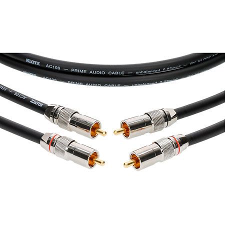 Klotz Jeu de 2 câbles RCA Audiolead 1.5m KLOTZ