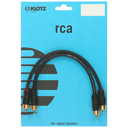 Câble Superior RCA mâle/mâle, 30cm (lot de 2) Klotz
