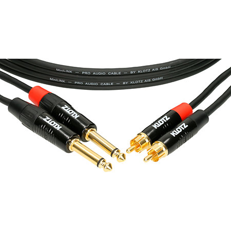 Klotz Câble bretelle adaptateur MiniLink PRO Jack 6.35mm / RCA 90cm KLOTZ
