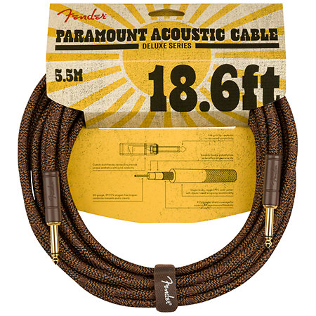 Paramount 18.6' Acoustic Instrument Cable Brown Fender