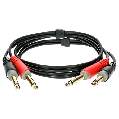 Câble bretelle adaptateur Jack 6.35mm / RCA 1m KLOTZ : Câble Bretelle Klotz  