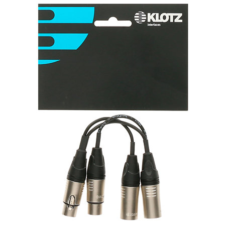 Klotz Adaptateur en Z Audiolead 2x XLR femelle / 2x XLR mâle 20cm