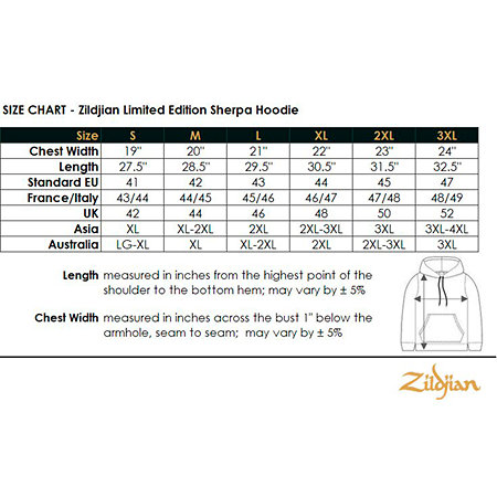 ZAHD0013-LE Limited Edition Hoodie Sherpa L Zildjian