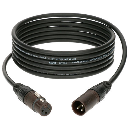 Câble M1 Pro XLR mâle/femelle Neutrik KMK, 1m Klotz