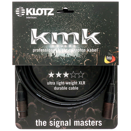 Câble M1 Pro XLR mâle/femelle Neutrik KMK, 1m Klotz