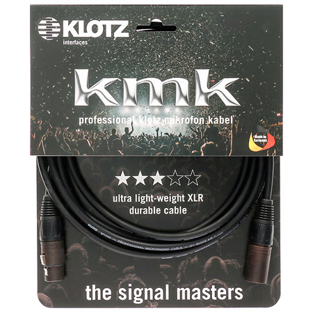 Câble M1 Pro XLR mâle/femelle Neutrik KMK, 5m Klotz